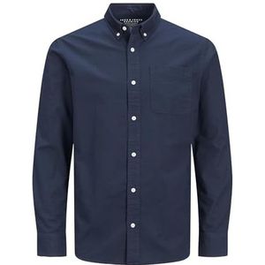 JACK & JONES Heren Jprbrook Oxford shirt L/S Noos overhemd, navy blazer, XXL