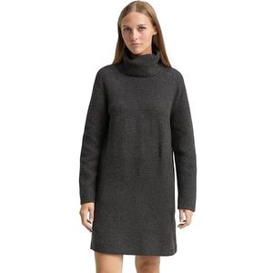 Tom Tailor Denim - Gebreide Jurk - Shale Grey Melange - Met Stretchaandeel