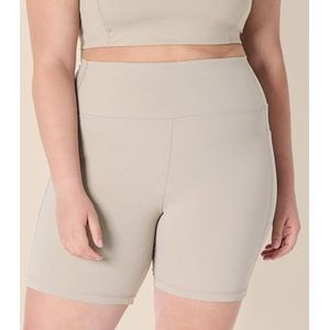 Amazon Essentials Dames Active FormFlex Boterzachte hoge taille 7"" biker shorts met zakken, Taupe, XL