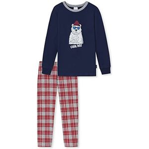 Schiesser Lange pyjamaset voor jongens en kinderen, organisch katoen, meerkleurig 13, 98 cm