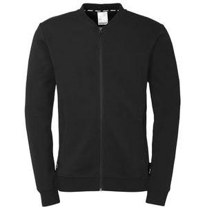 uhlsport ID College vest voor heren, uitgaan, sweatjack, sweatshirt zonder capuchon, voor heren, dames en kinderen, zwart, 3XL