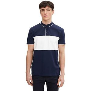 TOM TAILOR Denim Uomini Colorblock poloshirt 1031538, 10668 - Sky Captain Blue, L
