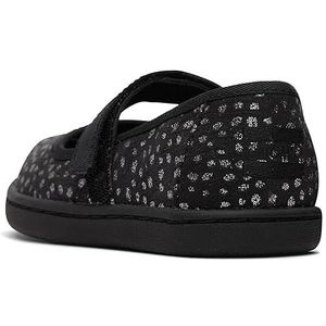 TOMS, Mary Jane Lage meisjes en meisjes, Black Foil Dot microvezel, 22 EU