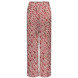 Jdy Star Sezen Life Mw Wide Pant WVN Dia, marsrood, 38W / 32L