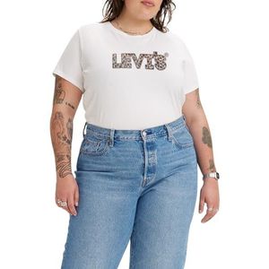 Levi's Plus Size Perfect Tee T-shirt Vrouwen, Logo Animal Bright White, 1XL