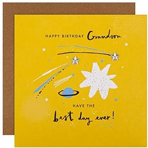 Hallmark Verjaardagskaart voor kleinzoon - Hedendaagse sterren en planeten ontwerp