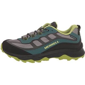 Merrell Moab Speed Low WTRPF Wandelschoen voor kinderen, uniseks, Deep Green Black, 37 EU