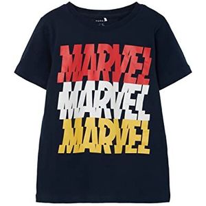 NAME IT Boy's NKMNIK Marvel SS TOP NOOS MAR T-shirt, Dark Sapphire, 116, Dark Sapphire, 116 cm