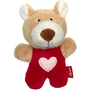 SIGIKID 42800 rammelbeer Red Stars meisjes babyspeelgoed aanbevolen vanaf de geboorte rood/beige