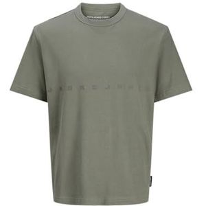 JACK & JONES Heren Jcolido Fabric Branding Tee Ss Crew Neck, shadow, M