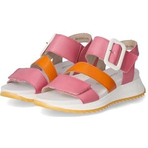 OTTO RIEKER Sport Sandalen - Pink/oranje - Klittenbandsluiting - Sleehak
