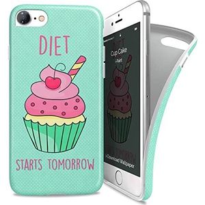 i-Paint Cup Cake Beschermend Soft Telefoon Case voor iPhone 7/8