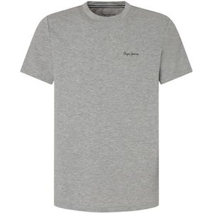 Pepe Jeans Effen T-shirt voor heren, grijs (gemêleerd grijs), M, Grijs (Marl Grijs), M