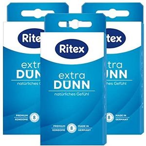 Ritex Extra dunne condooms - natuurlijk gevoel - voor een intensiever gevoel, 24 stuks, Made in Germany