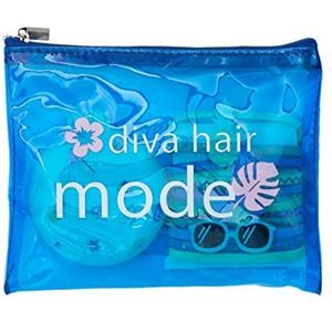 Mr. Wonderful Diva Hair Mode, Toilettas met elastieken en kam, uniseks, volwassenen, meerkleurig, standaard, 50 hojas