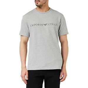 Emporio Armani Underwear Men's All Over Logo Terry T-shirt, Light Grey Melange, S, lichtgrijs gem, S