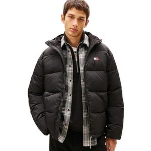 Tommy Jeans Heren TJM VAIL HOODED PUFFER EXT DM0DM22296 Puffer Jacket, ZWART (Zwart), S, Zwart (zwart), S