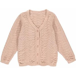Müsli by Green Cotton Knit Needle Out Cardigan, Spa Rose, 128 cm