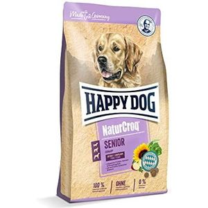 Happy Dog NaturCroq Senior 60532, volledig voer met inheemse kruiden voor hondensenioren vanaf 10 jaar, inhoud 15 kg