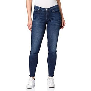 7 For All Mankind Dames The Skinny Dark Blue Jeans, Donkerblauw, 31W x 30L