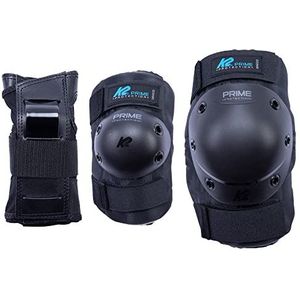 K2 Skates Unisex - volwassenen PRIME PAD SET SLIM - beschermingsset voor inline skaten - zwart - blauw - 30E1414