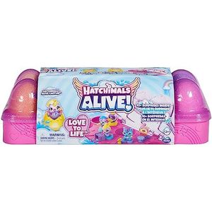 Hatchimals Alive - Eirendoos-speelset met 5 minifiguren in eieren die zelf uitkomen 11 accessoires