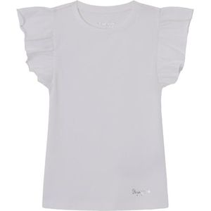 Pepe Jeans Quanise T-shirt voor meisjes, wit (White), 8 jaar, wit, 8 Jaren