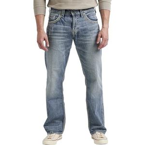 Silver Jeans Gordie Loose Straight Jeans voor heren, Helder indigoblauw, 32W x 30L