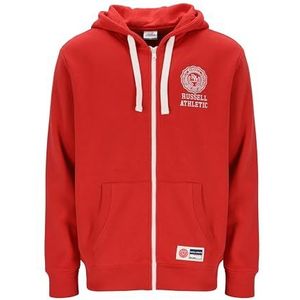 Russell Athletic A30402-ML-411 ATH-Zip Through Hoody Heren Sweatshirt met Capuchon Collegiate Grey Marl Maat L