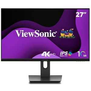 ViewSonic VG2762-4K 27"" IPS Monitor 4K, HDMI x2, DisplayPort, Anti-glare, VESA compatible, 10-bit, HDR10, Ergonomisch, Eye ProTech