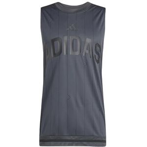 adidas - Tanktop - Zwart - 100% Polyester - Sportieve Zijsplitten