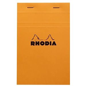 Rhodia 14200C notitieblok nr. 14, 11 x 17 cm, geruit, 5 x 5, 80 vellen, afneembaar, papier, Clairefontaine, wit 80 g/m²