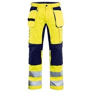 Blaklader 15521811 broek met hoge zichtbaarheid met stretch, geel/marine, maat C54