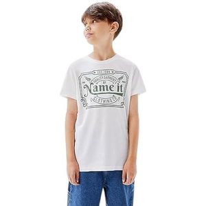 Bestseller A/S NKMNOGO SS TOP NOOS, wit alyssum, 116 cm