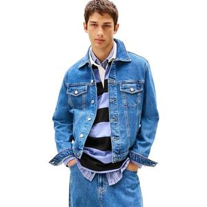 Tommy Jeans RYAN RGLR TRCKR JCKT EXT CI8132 DM0DM22635 Truckerjack voor heren, DENIM (denim medium), S, DENIM (Denim Medium), S