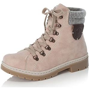 Rieker DAMES Enkellaarzen Y9430, Vrouwen Veterlaarsjes,laars,halve laars,veterschoen,overgangsschoen,Roze (rosa / 32),39 EU / 6 UK