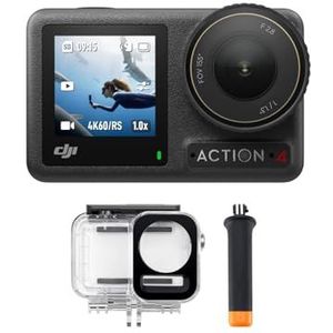 DJI Osmo Action 4 Standard Combo - 4K /120 fps waterdichte actiecamera met een 1/1,3 inch sensor, zwart & Osmo Action-duikaccessoireset