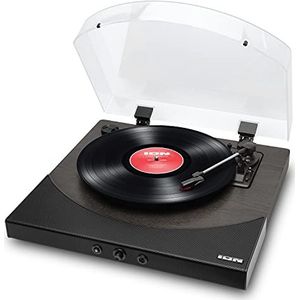 ION Audio Premier LP - Draadloze Bluetooth platenspeler / vinyl platenspeler met luidsprekers, USB-conversie, RCA & hoofdtelefoonuitgangen - Zwart