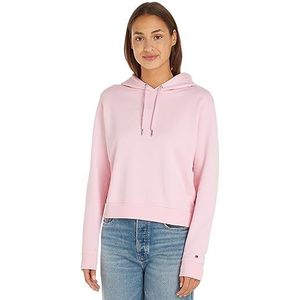 Tommy Hilfiger REG Frosted Corp Logo Hoodie voor dames, pastelroze, M, Pastel Roze, M