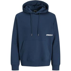 JACK & JONES Jcounion Minimal Print Sweat Hood, titanium, XS