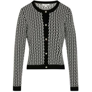 Morgan Dames 252-msixta vest, zwart/gebroken wit, XXL, Zwart/Off White, XXL