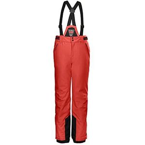 Killtec Ksw 77 Grls Pnts functionele broek voor meisjes, skibroek met afritsbare slap, sneeuwvanger en randbescherming, neon zuiver oranje, 176 EU