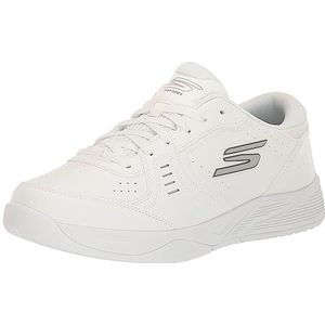 Skechers Viper Court Smash Sneakers voor heren, wit synthetisch, 8.5 UK, Wit Synthetisch, 42.5 EU