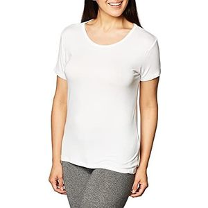 WonderWink 2209AWHTSM breien en lagen dames gebreid T-shirt met korte mouwen, wit, standaard-S maat