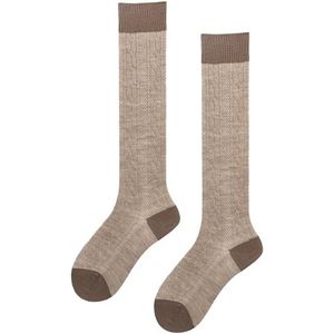 KUNERT Heritage Socks kniekousen voor heren (1 stuk), Beige-mel., 43-46 EU