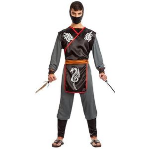 Boland - Ninja-kostuum voor volwassenen, 5-delig, carnavalskostuum voor themafeest, Halloween of carnaval, strijders