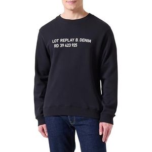 Replay - Sweat-shirt - Blauw Marine - Katoen - Polaire