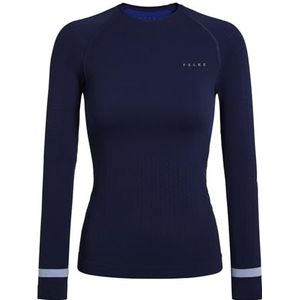 FALKE Dames Top van onderlaag Warm Round Neck W L/s Sh functioneel materiaal sneldrogend 1 stuk, Blauw Space Blue 6116 Trend, XS