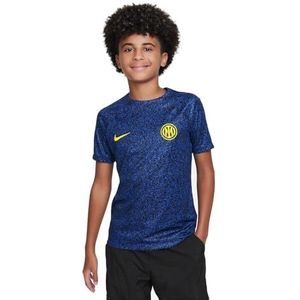 Nike Unisex Kids Top Inter Ynk Df Acdpr Sstopinfkpm, Lyon Blue/Black/Vibrant Yellow, DX3629-408, L