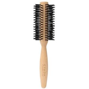 GYADA COSMETICS, ronde borstel, groot, ideaal voor lang en middellang haar, antistatisch, hoge temperatuurbestendigheid, ergonomische handgreep van beukenhout